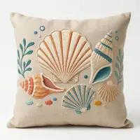 Conchiglie Mediterranee — embroidered decorative cushion cover