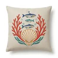Mare Nostrum Emblem — embroidered decorative cushion cover