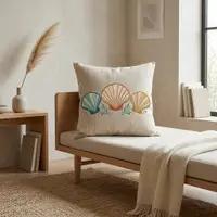 Scallop Trio — embroidered decorative cushion cover